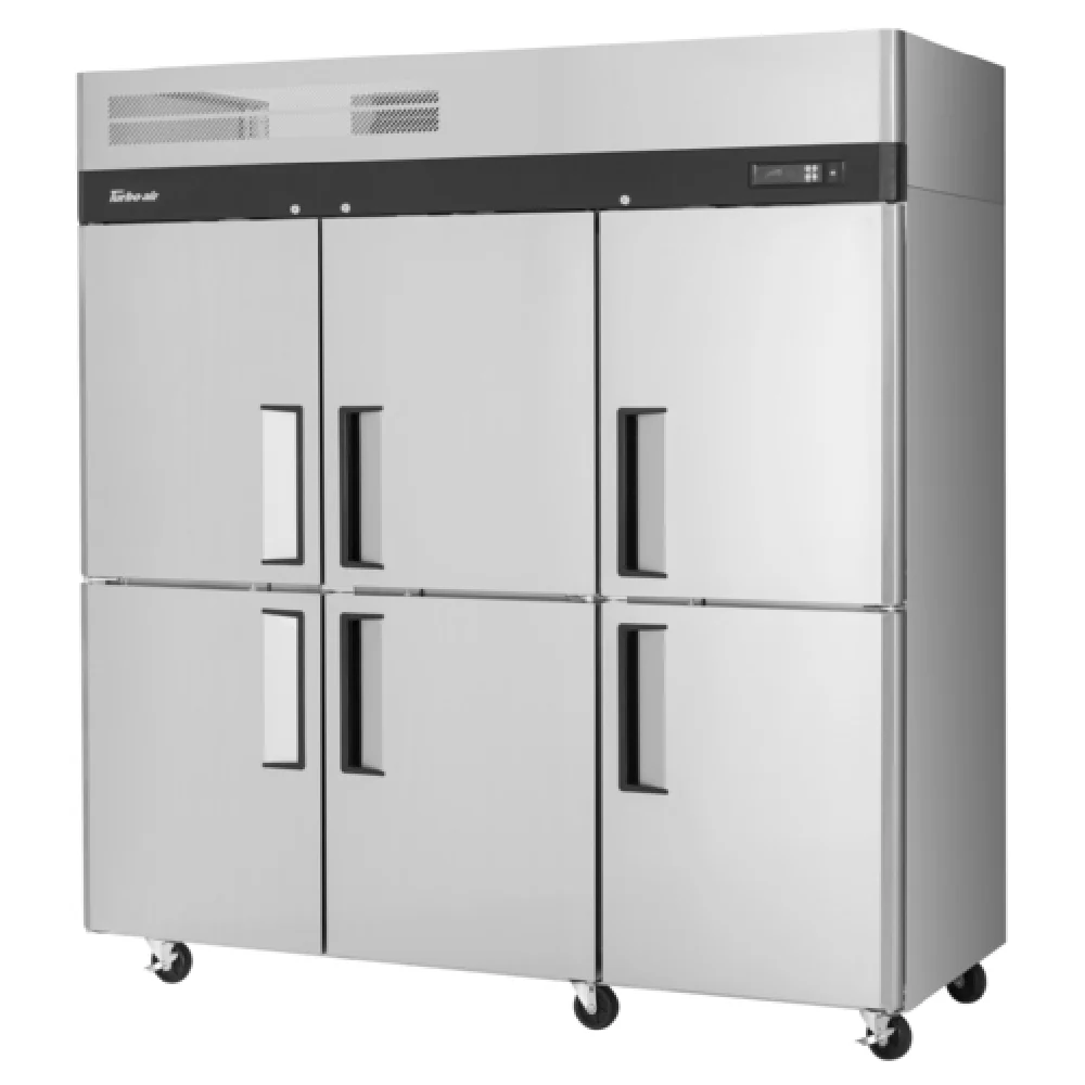 Turbo Air M3F72-6-N 77 Inch M3 Freezer Reach-In 65.6 Cu Ft with 6 Doors