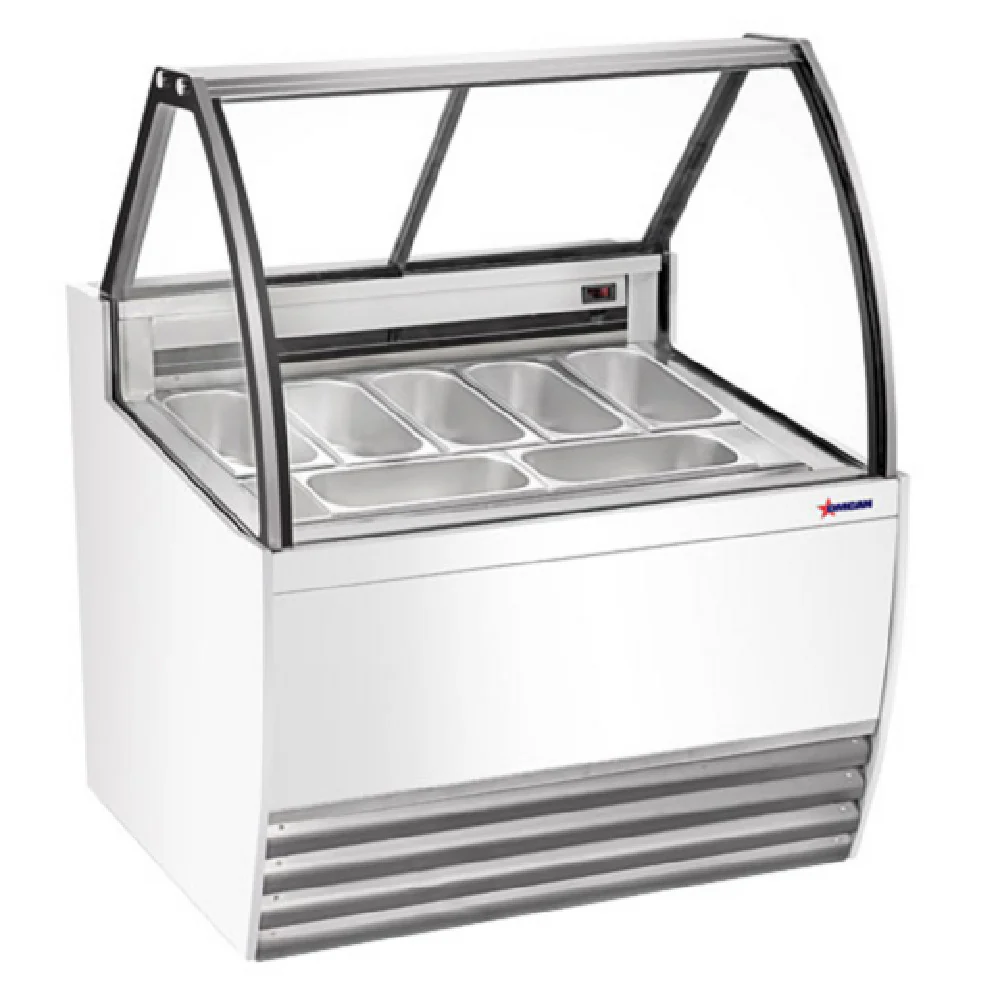 Omcan 47571 41 Inch Gelato Display Case 7 Pan Capacity White Omcan 47571 41 Inch Gelato Display Case 7 Pan Capacity White