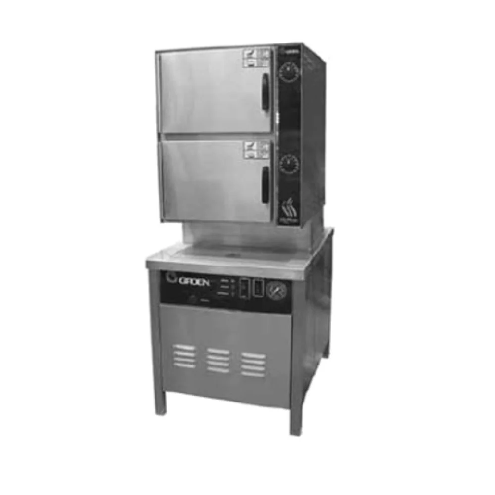 Groen HY-6SM 24 Inch Stainless Steel Pressureless Steamer with 2 Compartments Groen HY-6SM 24 Inch Stainless Steel Pressureless Steamer with 2 Compartments