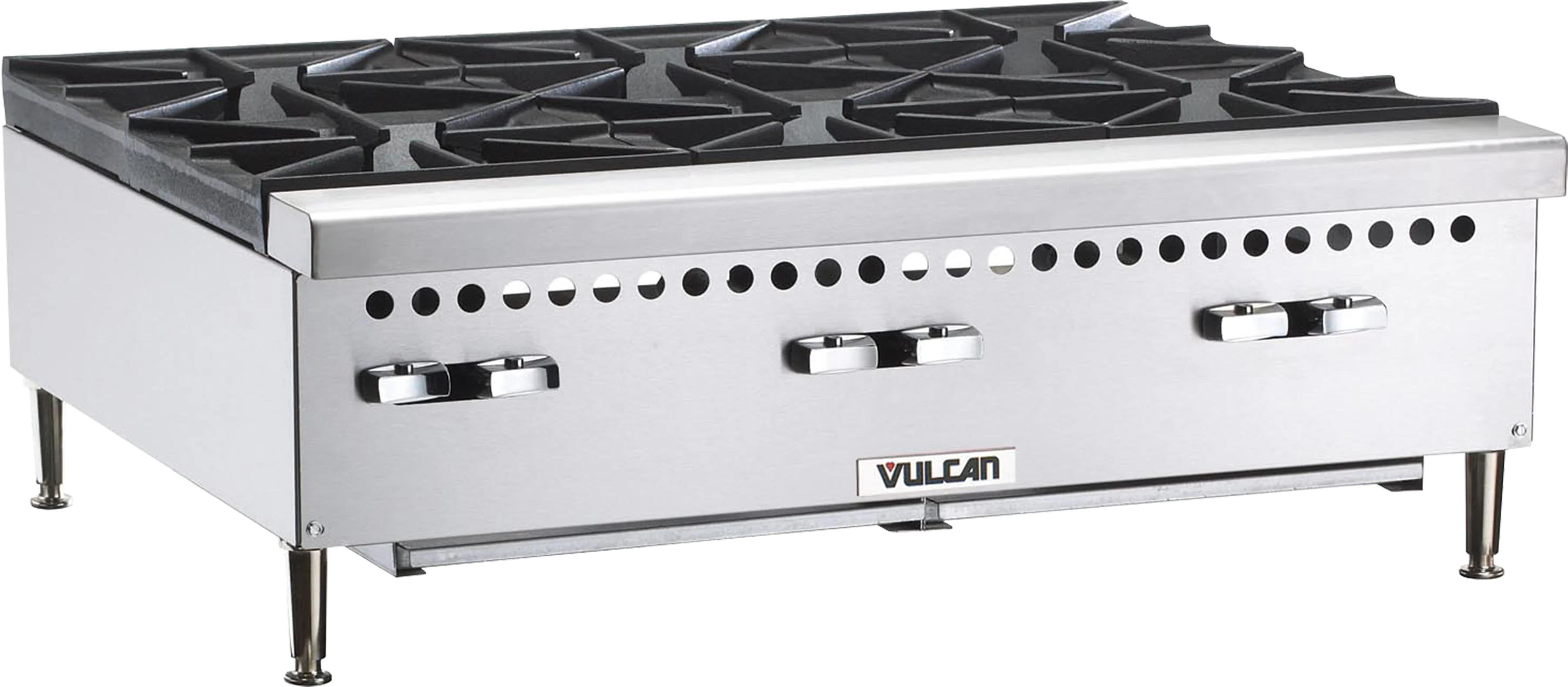 Vulcan VCRH36-QS-PLATINUM_LP 36 Inch Gas Hotplate with 6 Burners 25000 BTU Vulcan VCRH36-QS-PLATINUM_LP 36 Inch Gas Hotplate with 6 Burners 25000 BTU