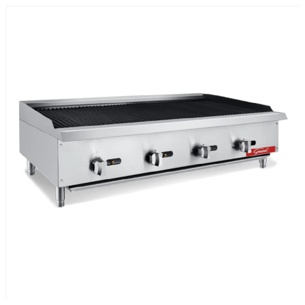 General GCCB-48NG 48 Inch Charbroiler Gas Countertop with 35 Burner 140000 BTU