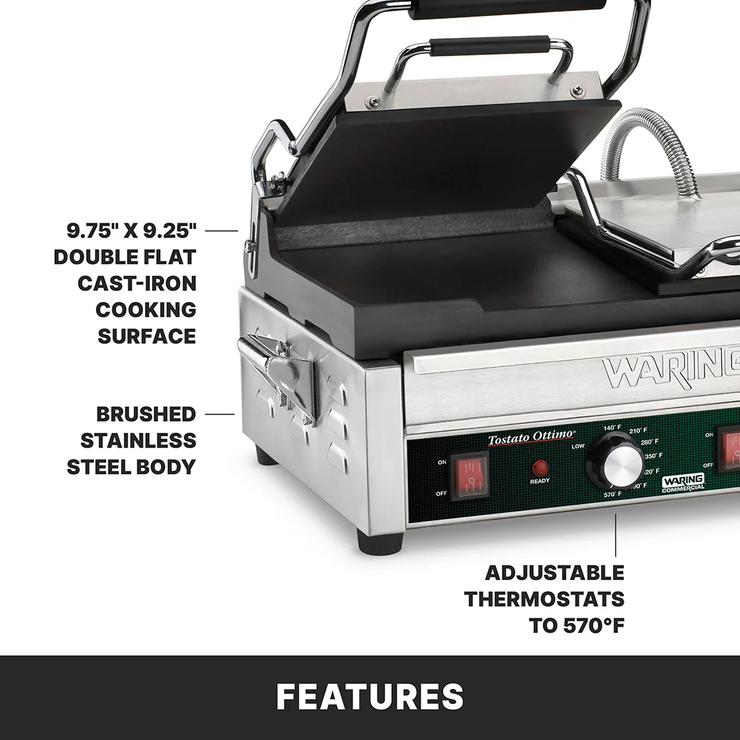 Waring WFG300K 20 Inch Dual Toasting Grill Electric for Sandwiches and Paninis Waring WFG300K 20 Inch Dual Toasting Grill Electric for Sandwiches and Paninis