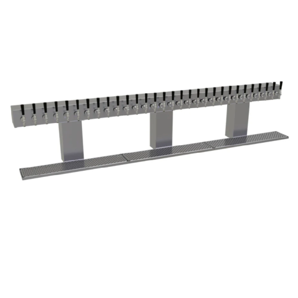 Glastender BRT-30-SSR 92 Inch Draft Beer Dispensing Tower Countertop Glycol Cooled Stainless Steel with 30 Faucets