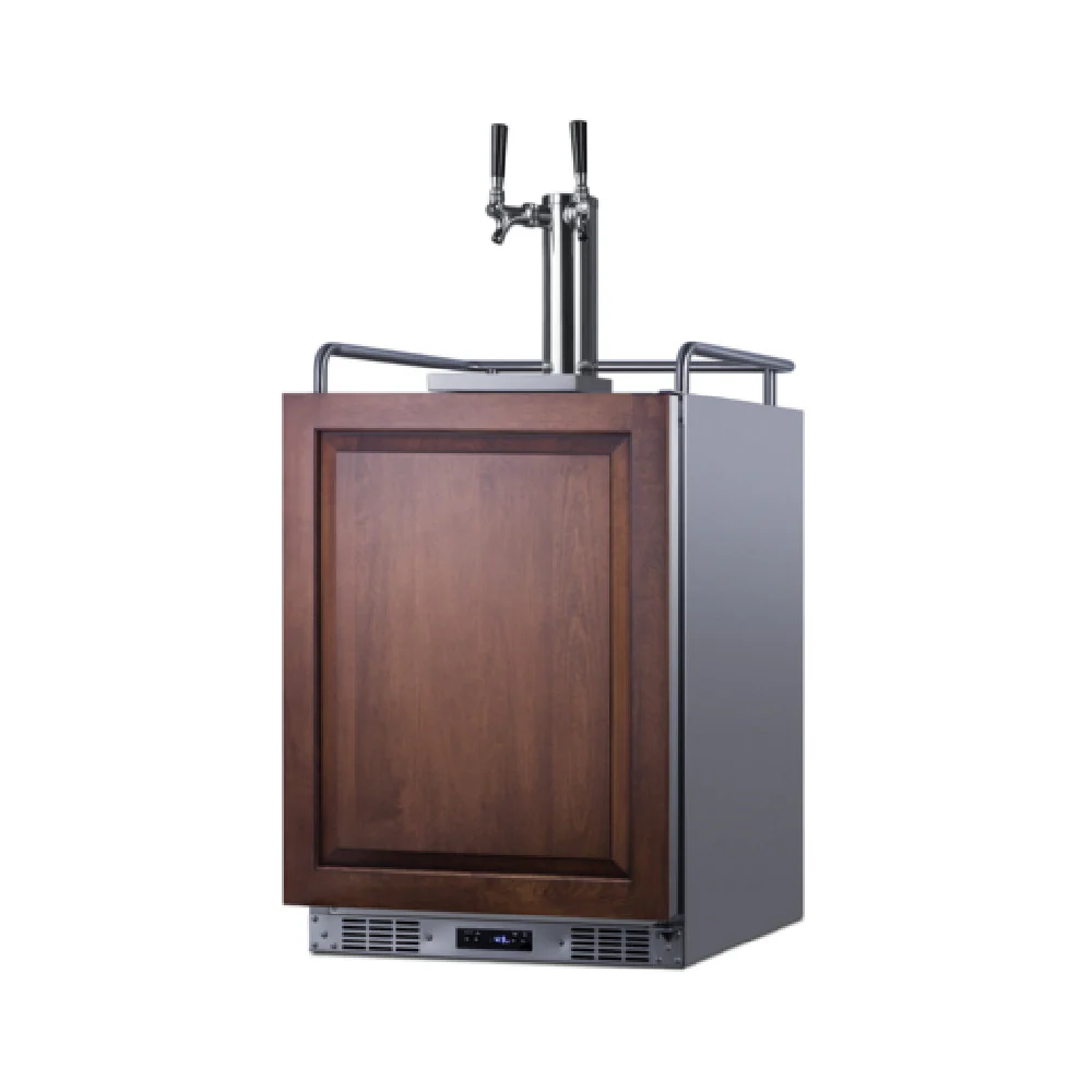Summit SBC682PNRTWIN 24 Inch Draft Beer Cooler Stainless Steel with Dual Faucets