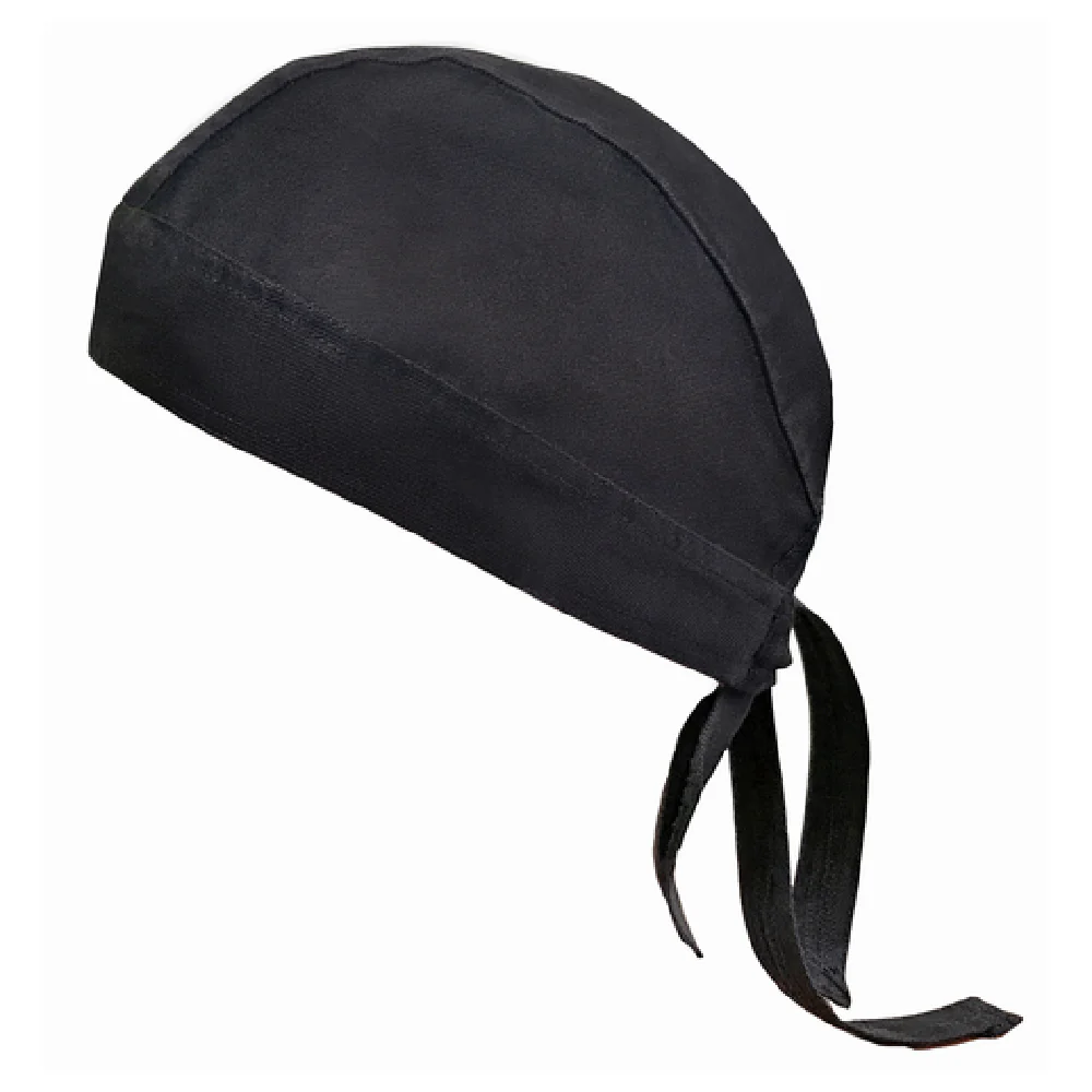 Winco CHHW-3K 12 Inch Adjustable Chef's Hat Black Poly-Cotton Blend