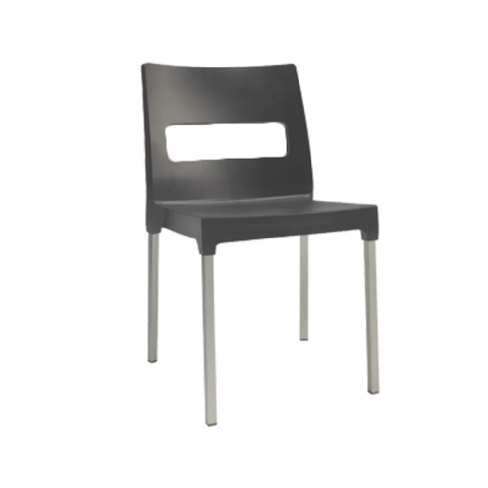 emuamericas 9008 19 Inch Side Chair Outdoor and Indoor Polypropylene Seat Back