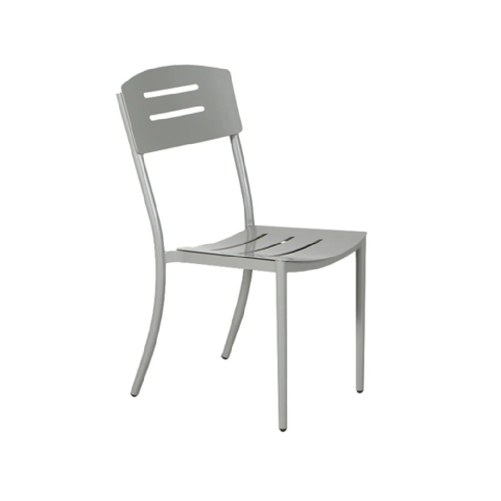 Plantation Prestige Commercial Furniture 8220700-04 16 Inch Aspen Side Chair Aluminum Stamped Seat/back Stackable