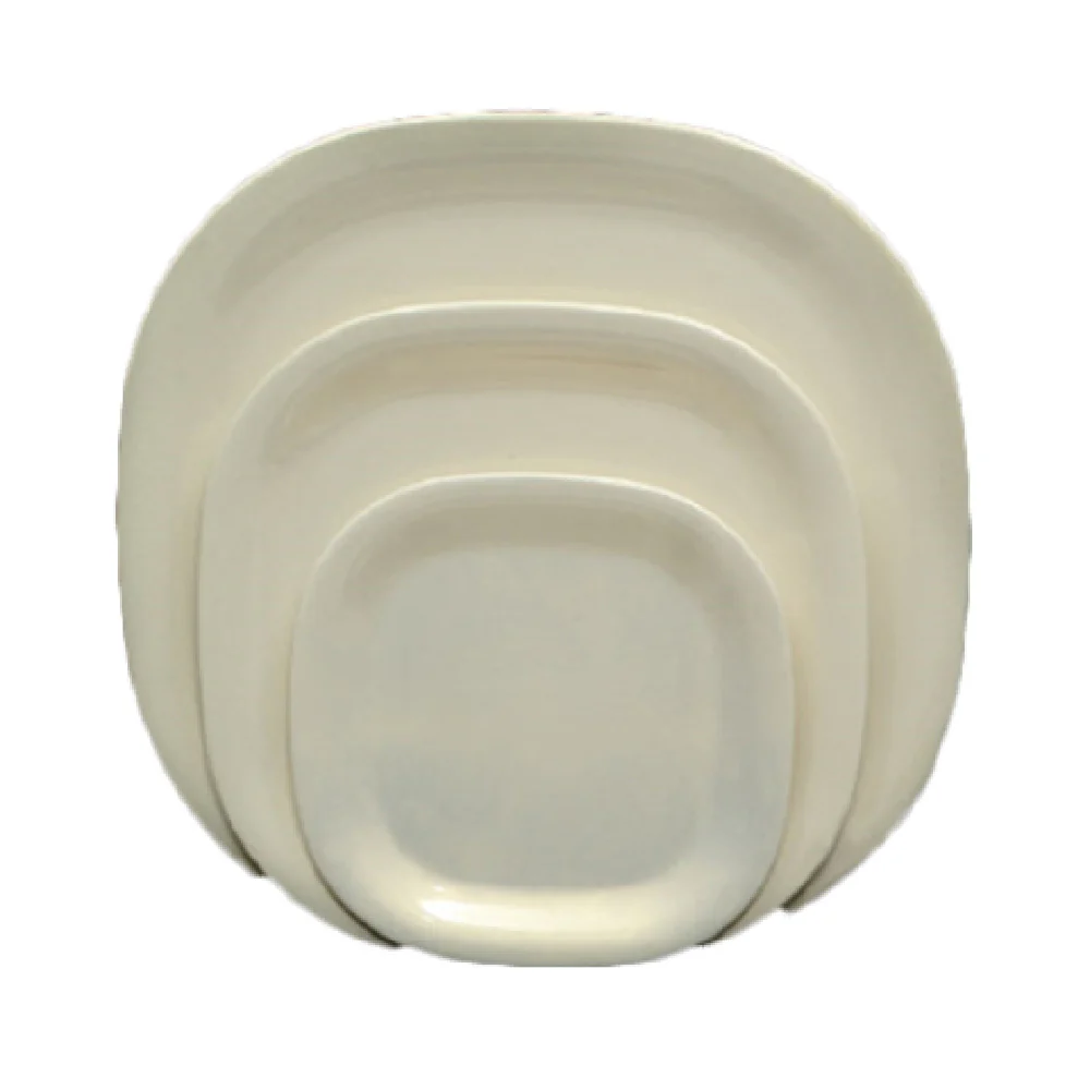Thunder Group PS3014V 14 Inch Square Plate Break-resistant Dishwasher Safe Melamine Beige Thunder Group PS3014V 14 Inch Square Plate Break-resistant Dishwasher Safe Melamine Beige