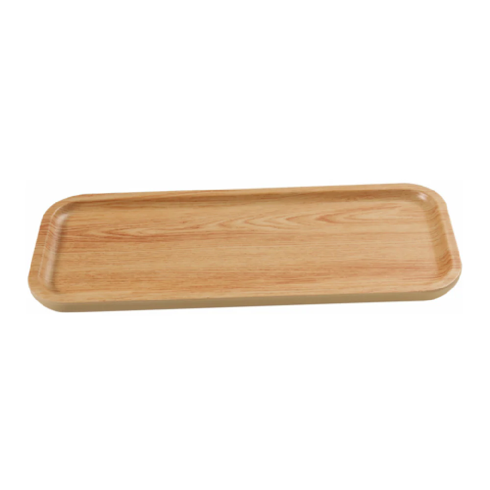 Yanco WD-2214 14 Inch Plate Rectangular Melamine Golden Oak Color 12 Packs