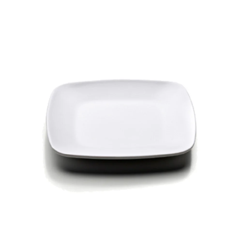GET Enterprises JW5006-W 5-5/8 Inch Square Coupe Plate BPA Free Melamine with Break and Chip Resistance