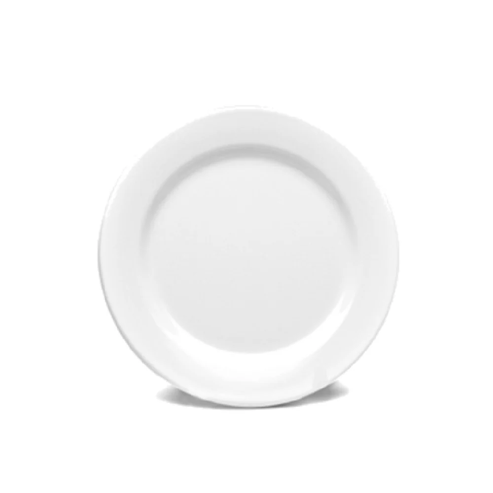 GET Enterprises D775PL-W 7-3/4 Inch Round Plate Break Chip Stain Scratch Resistant Melamine White