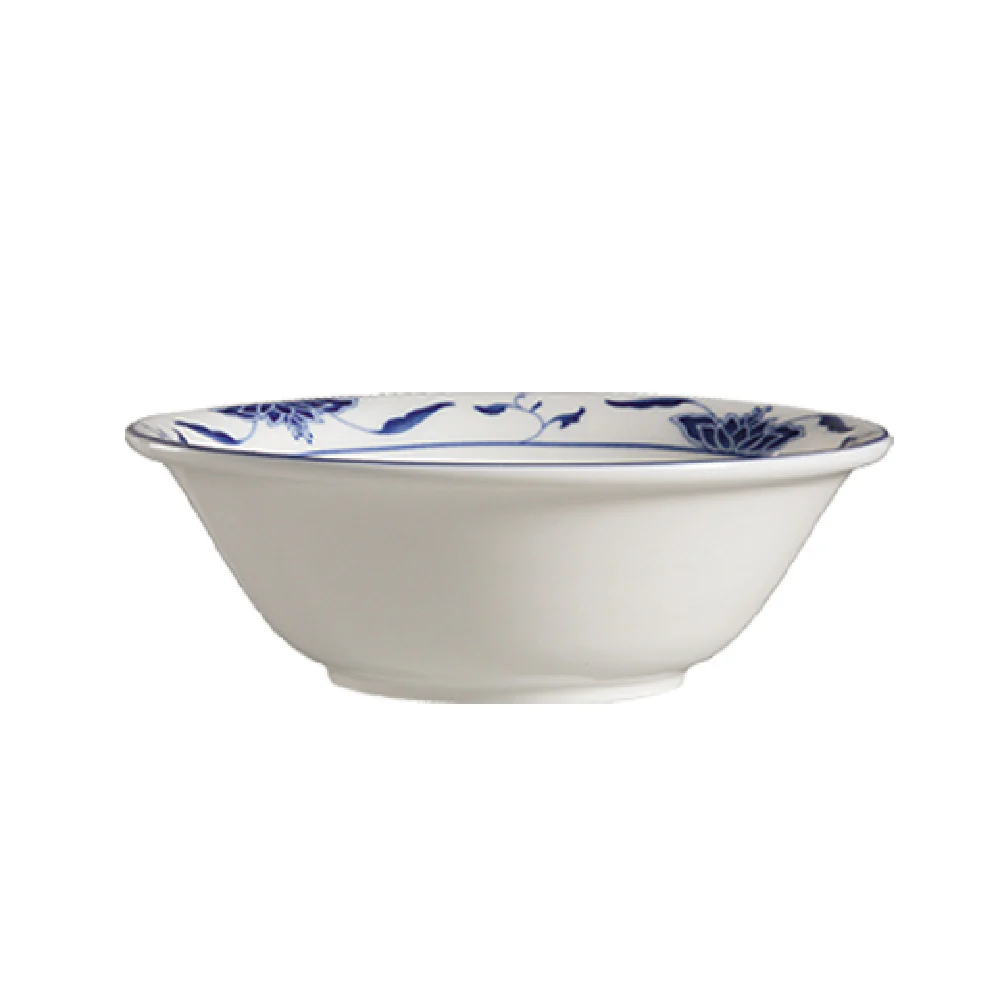 CAC China 103-94 50 Oz Blue Lotus Noodle Bowl Round Porcelain