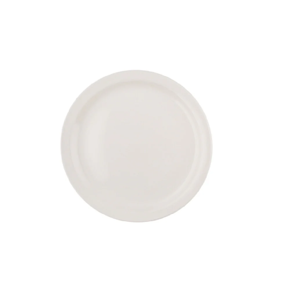 Vertex China VNR-6 6-5/8 Inch Diameter Round Plate White Narrow Rim Polished Foot Vertex China VNR-6 6-5/8 Inch Diameter Round Plate White Narrow Rim Polished Foot