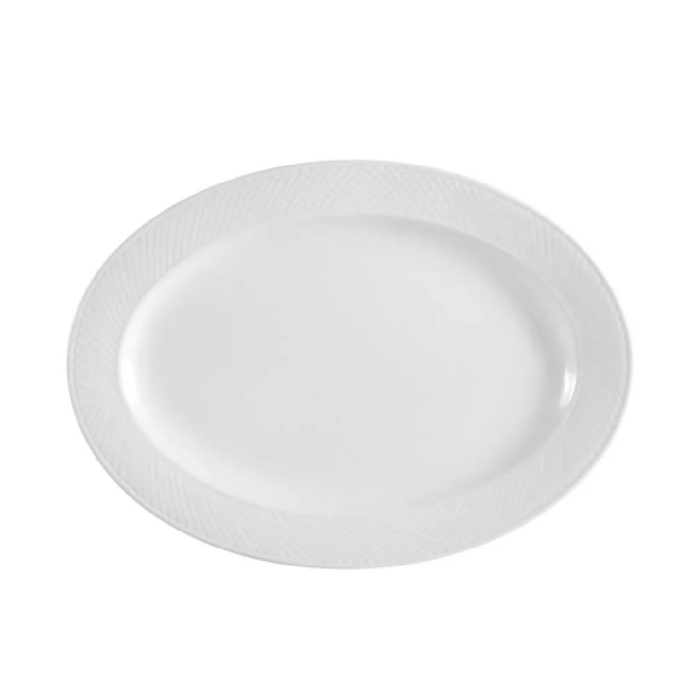 CAC China BST-81 18 Inch Boston Platter Oval Porcelain Embossed with Dishwasher and Microwave Safe CAC China BST-81 18 Inch Boston Platter Oval Porcelain Embossed with Dishwasher and Microwave Safe