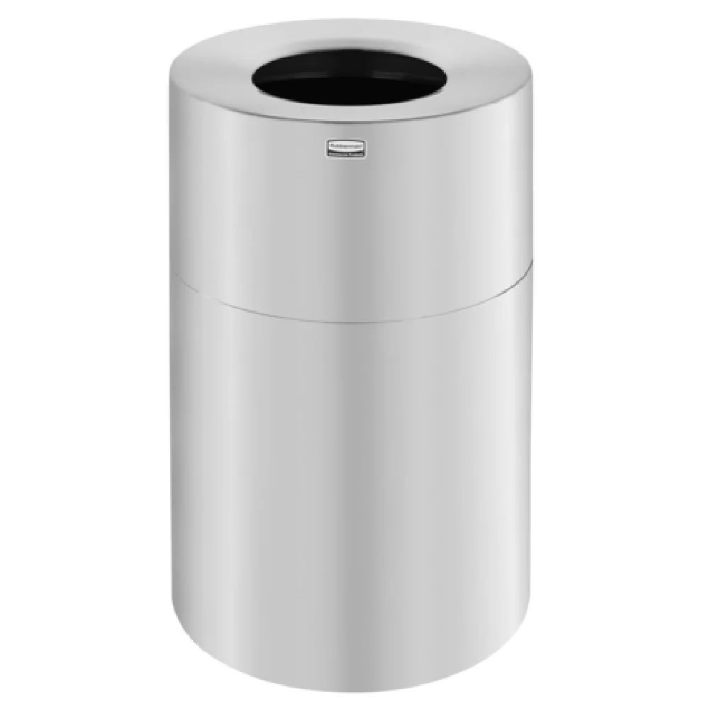 Rubbermaid FGAOT62SAPL 24 Inch Open Top Aluminum Waste Receptacle 55 Gallon