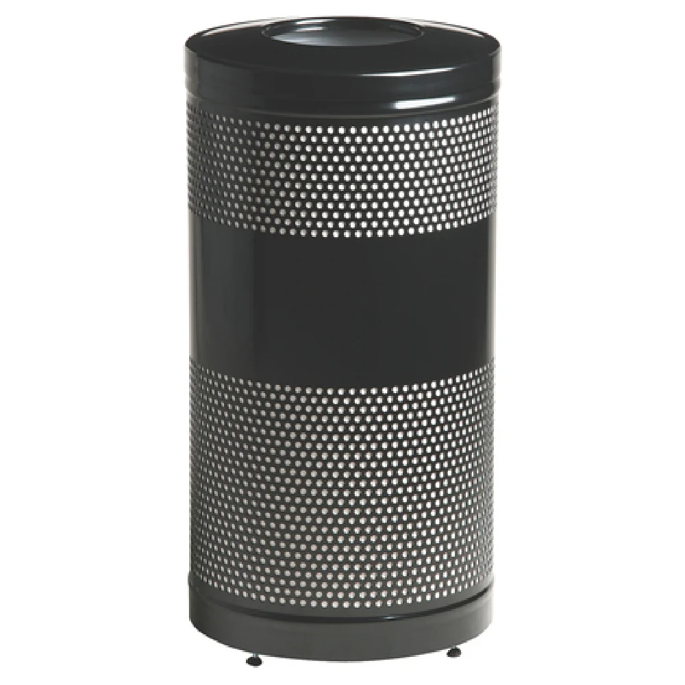 Rubbermaid Commercial Products FGS3ETBKPL 18 Inch Cans or Bottles Recycling Receptacle Steel Black