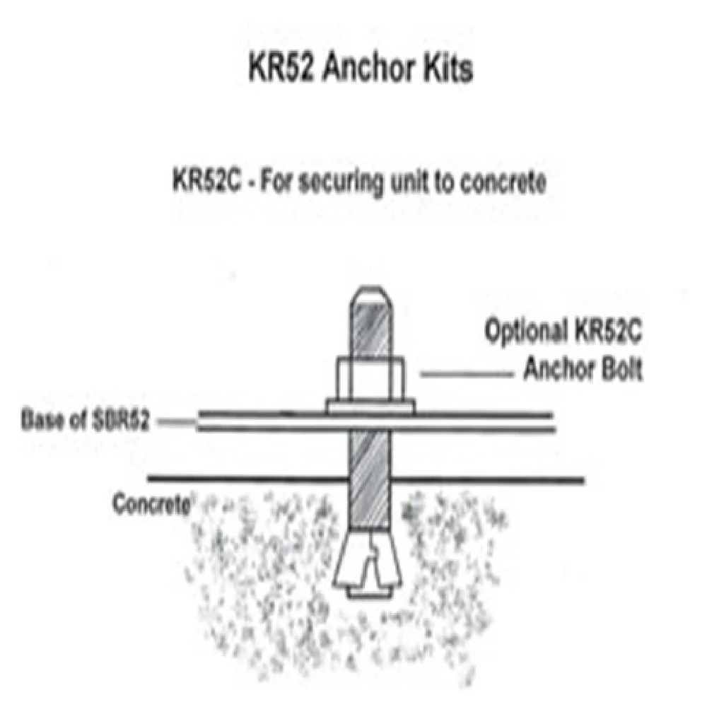 Rubbermaid FGKR52C Concrete Mounting Anchor Kit for SBR52 with Corrosion-Resistant Steel