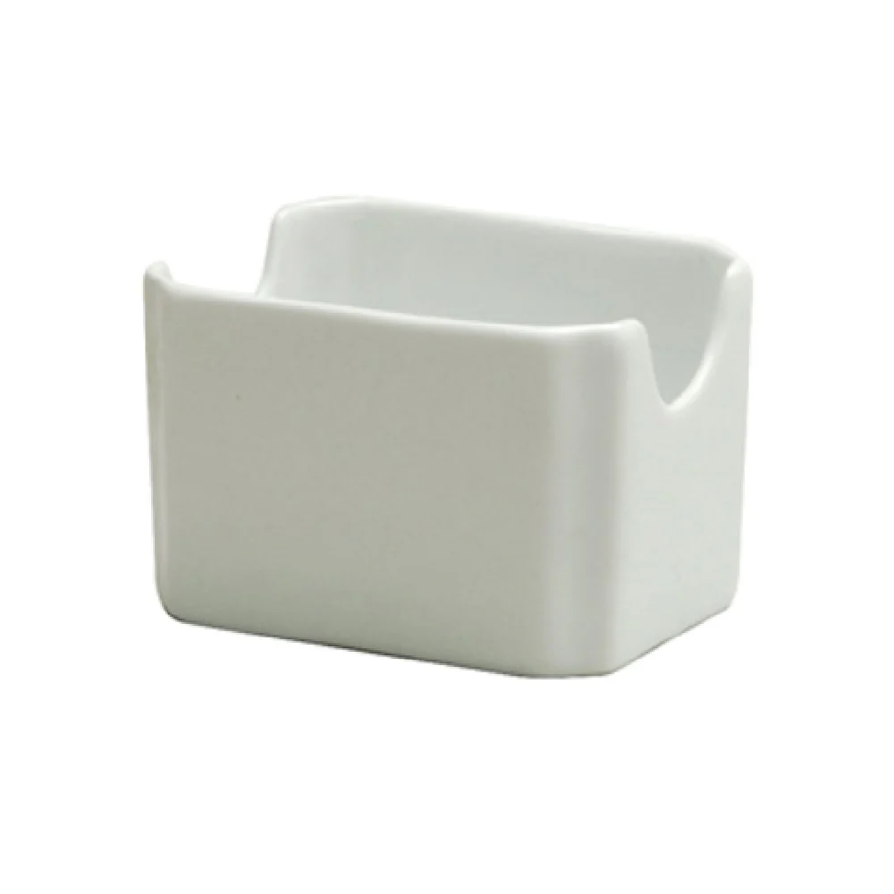 1880 Hospitality F8010000906 2-5/8 Inch Rectangular Sugar Packet Holder Porcelain with Scratch-resistant Glaze