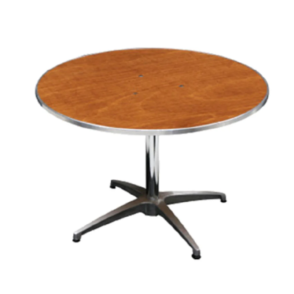Forbes Industries HO24DI-SK 24 Inch Round Pedestal Table Plywood Aluminum Edge