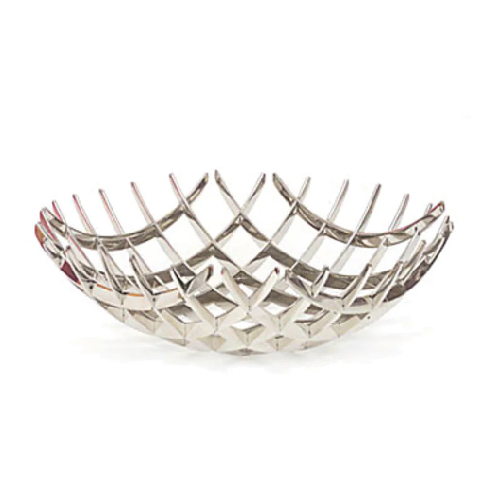 Spring USA XC6732/25 9-5/8 Inch Diameter Round Tabletop Basket Stainless Steel Mirror Finish