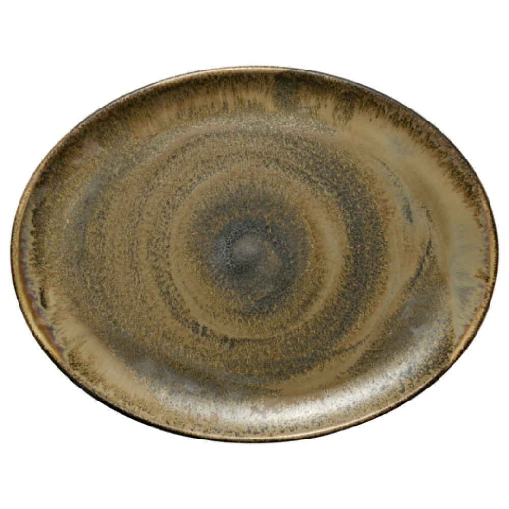 Libbey 801223641000102 14.25 Inch Oval Platter Porcelain Cumin and Heart and Soul