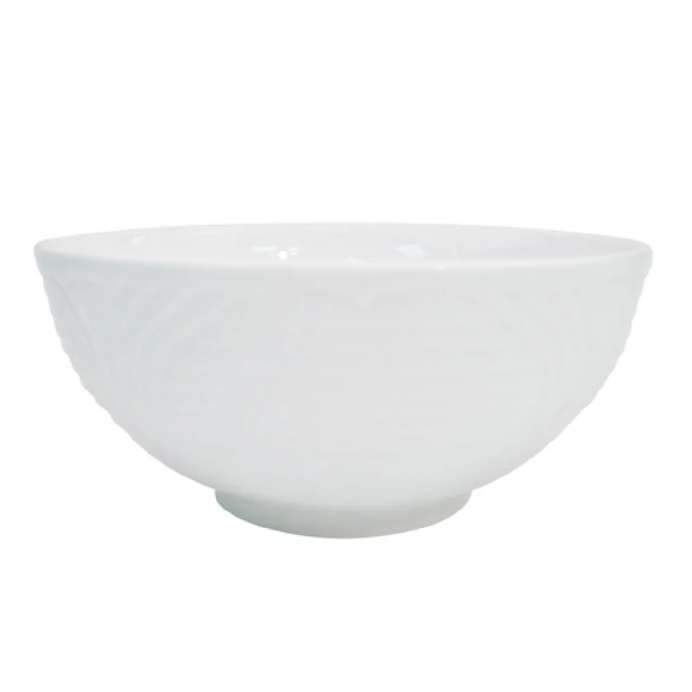 CAC China CRO-15 15 Oz Corona Nappie Bowl Porcelain Round Embossed