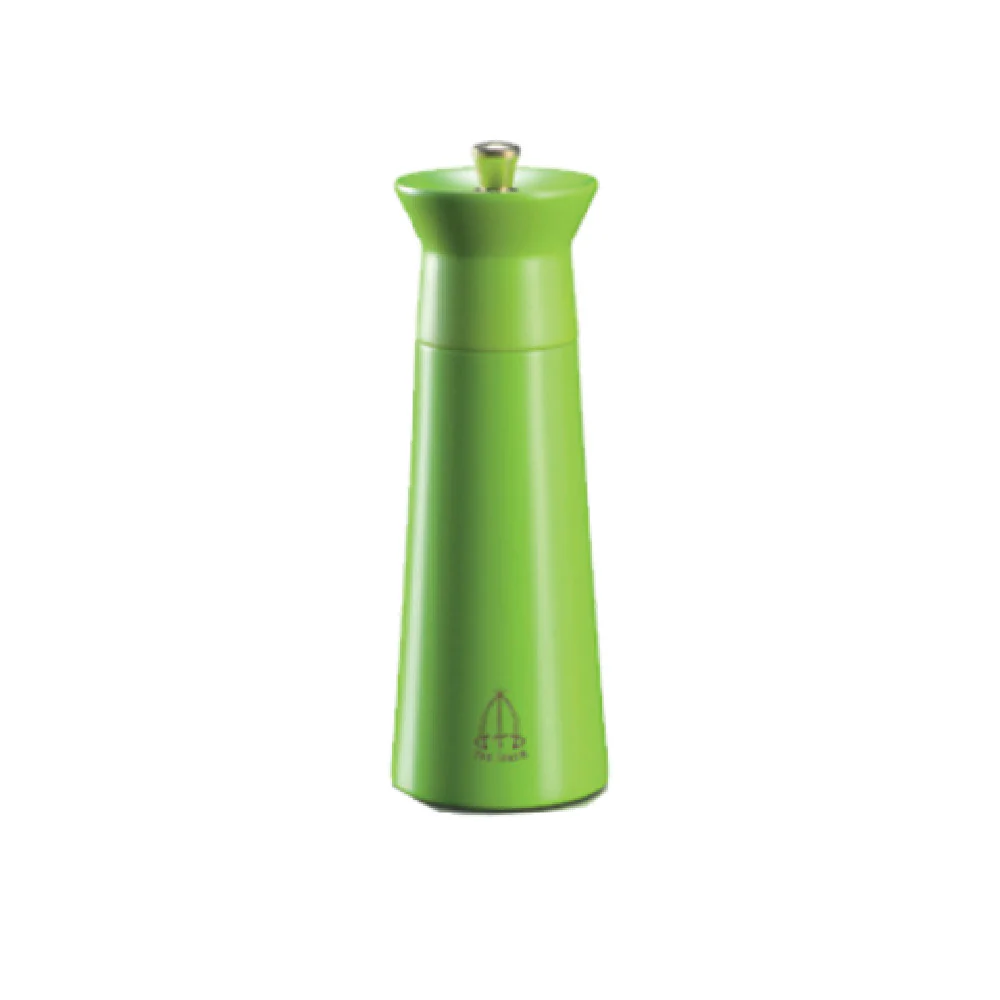 Omcan 43688 5.91Inch with Tempered Steel Conic Mechanism Green Wood Pepper Mill