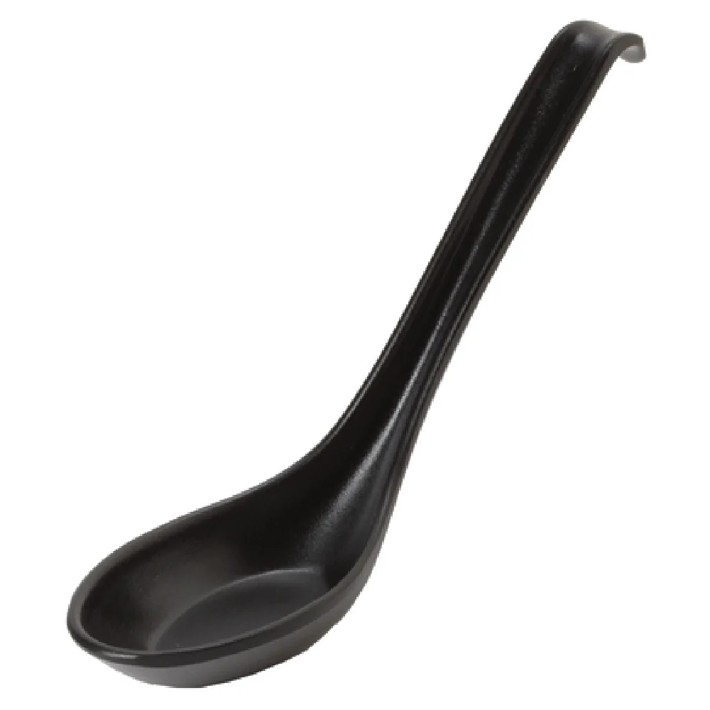 GET Enterprises 6020-BK 0.8 Oz Break-resistant Black Melamine Soup Spoon