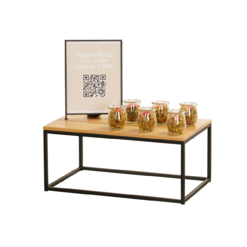 Cal-Mil 23854-9-13 12 Inch Riser for Countertop Display Black Powder-coated Metal