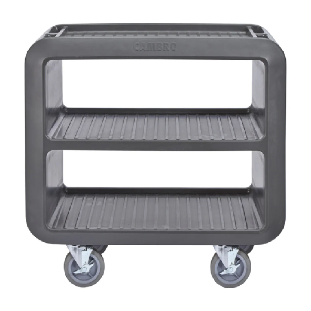 Cambro SC230110 37-1/2 Inch Polyethylene Utility Cart with 3 Shelves Black Cambro SC230110 37-1/2 Inch Polyethylene Utility Cart with 3 Shelves Black