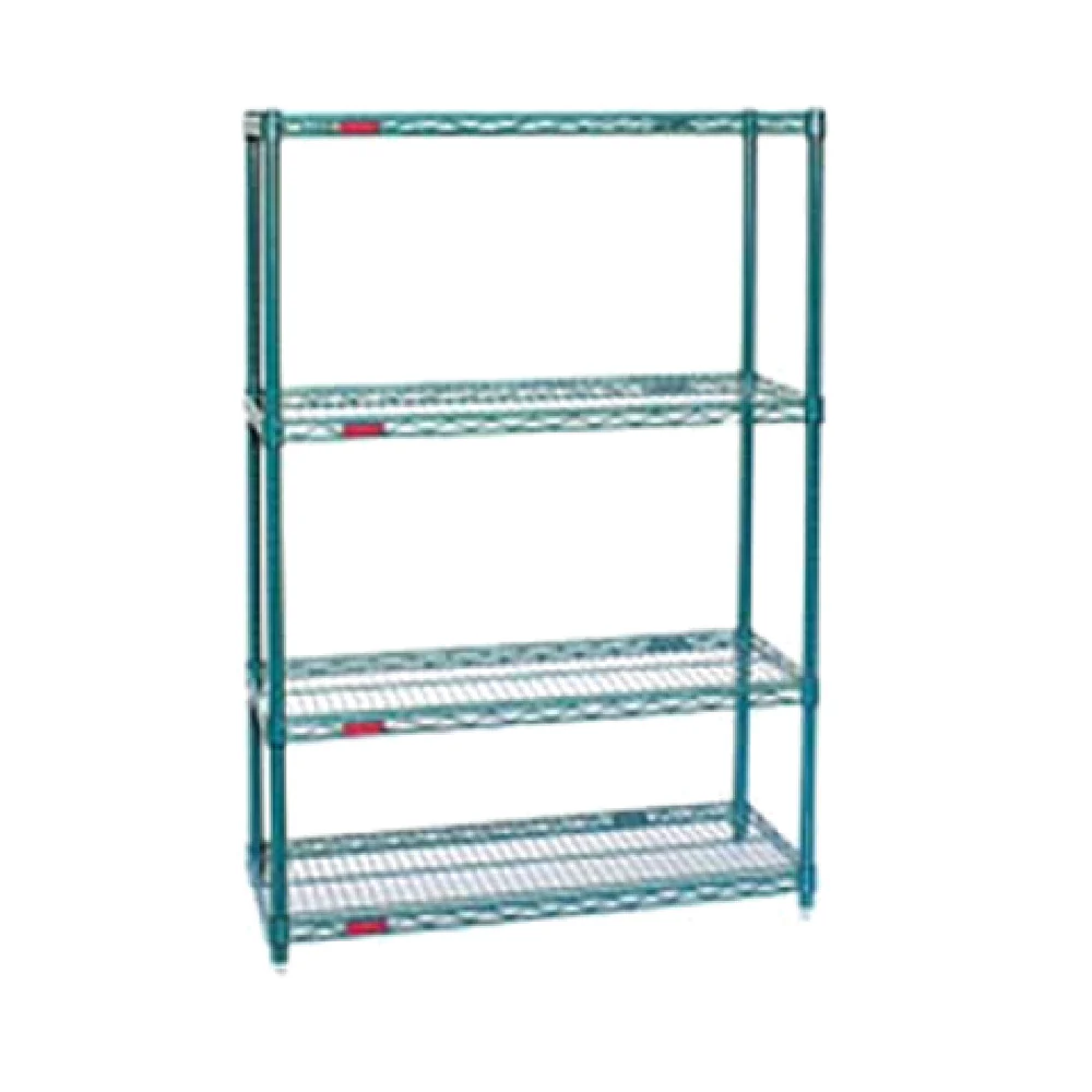 Eagle S4-74-2172VG 72 Inch Wire Shelving Unit 4 tier Epoxy Coated Green Eagle S4-74-2172VG 72 Inch Wire Shelving Unit 4 tier Epoxy Coated Green
