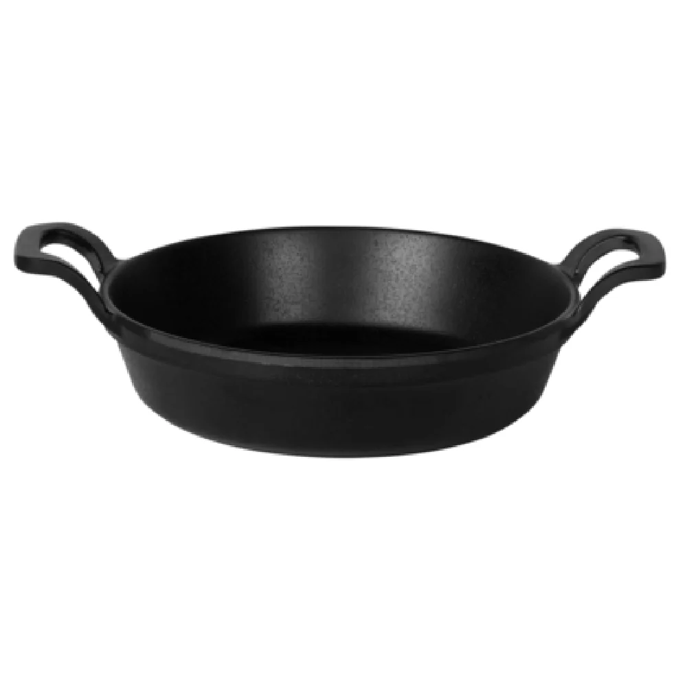 GET Enterprises MFP6381-B 6-3/8 Inch Melamine Fry Pan Faux Cast Iron Black