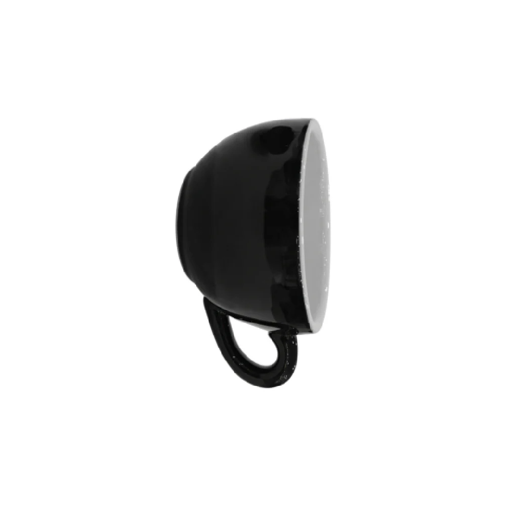 Steelite DCI149BKW 12 Oz Barista Latte Cup Ceramic Lead-Free Black and White