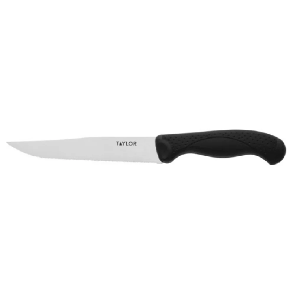 Taylor 5248382 10 Inch Overall 5-1/2 Inch Blade Utility Knife Black Handle High Carbon Steel Taylor 5248382 10 Inch Overall 5-1/2 Inch Blade Utility Knife Black Handle High Carbon Steel