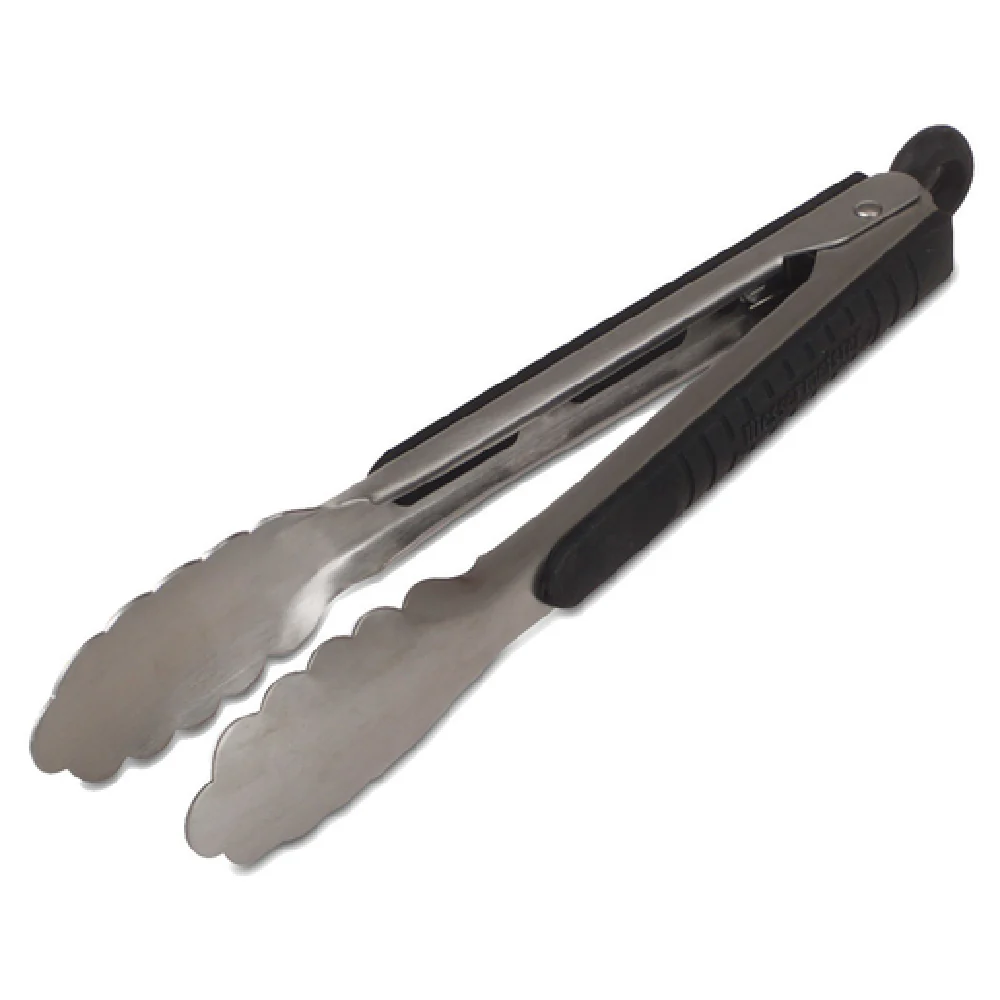 JB Prince U592 9 9 Inch Length Rubber Grip Scalloped Edge Utility Tongs Stainless Steel Black JB Prince U592 9 9 Inch Length Rubber Grip Scalloped Edge Utility Tongs Stainless Steel Black