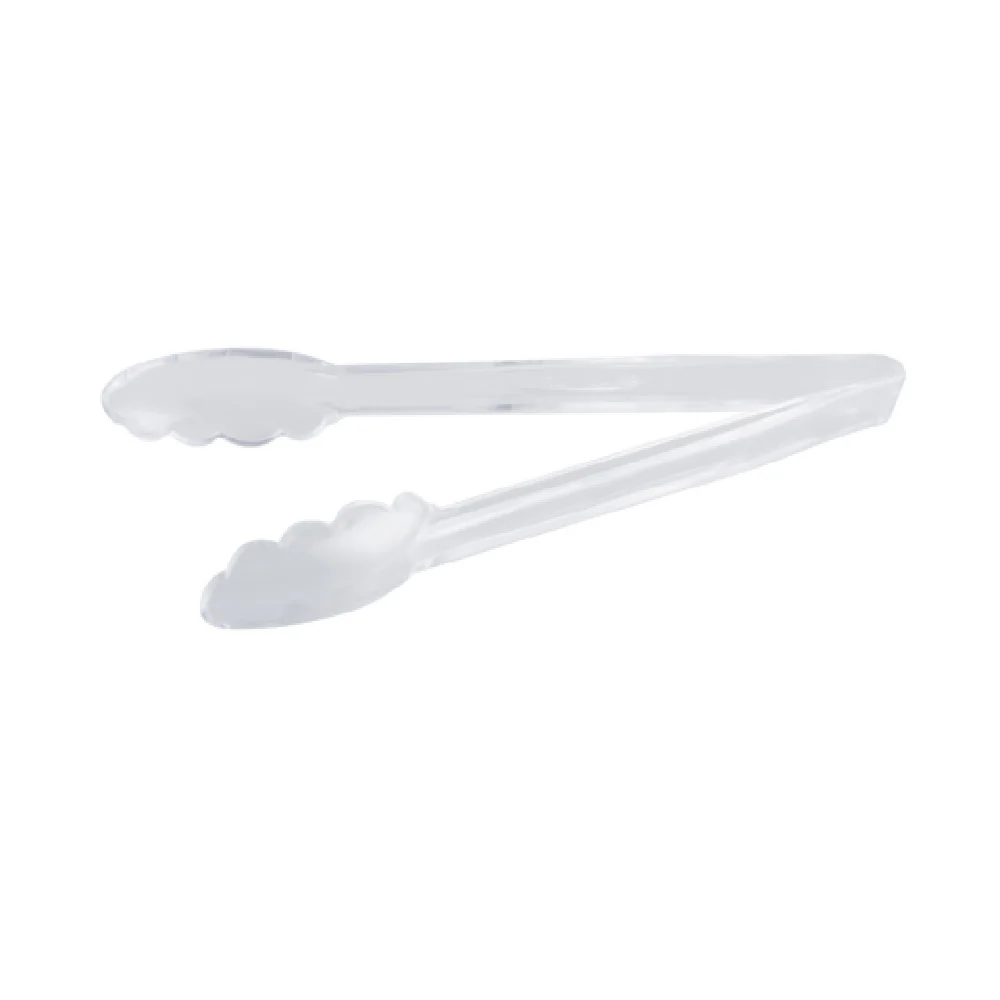CAC China UTKU-9C 9 Inch Utility Tong Clear Plastic with Ergonomic Design