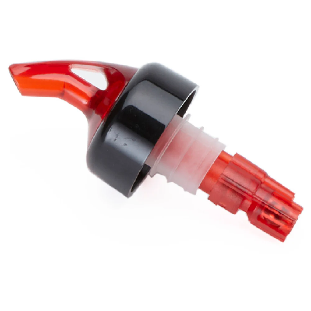 American Metalcraft PR78924 1 Oz Measured Pourer Red Nozzle Liquor Pourer American Metalcraft PR78924 1 Oz Measured Pourer Red Nozzle Liquor Pourer