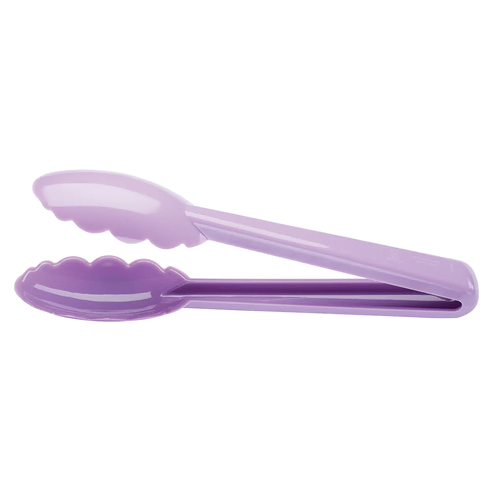 Mercer Culinary M35100PU 9-1/2 Inch Utility Tongs with Scalloped Ends Purple Nylon Mercer Culinary M35100PU 9-1/2 Inch Utility Tongs with Scalloped Ends Purple Nylon
