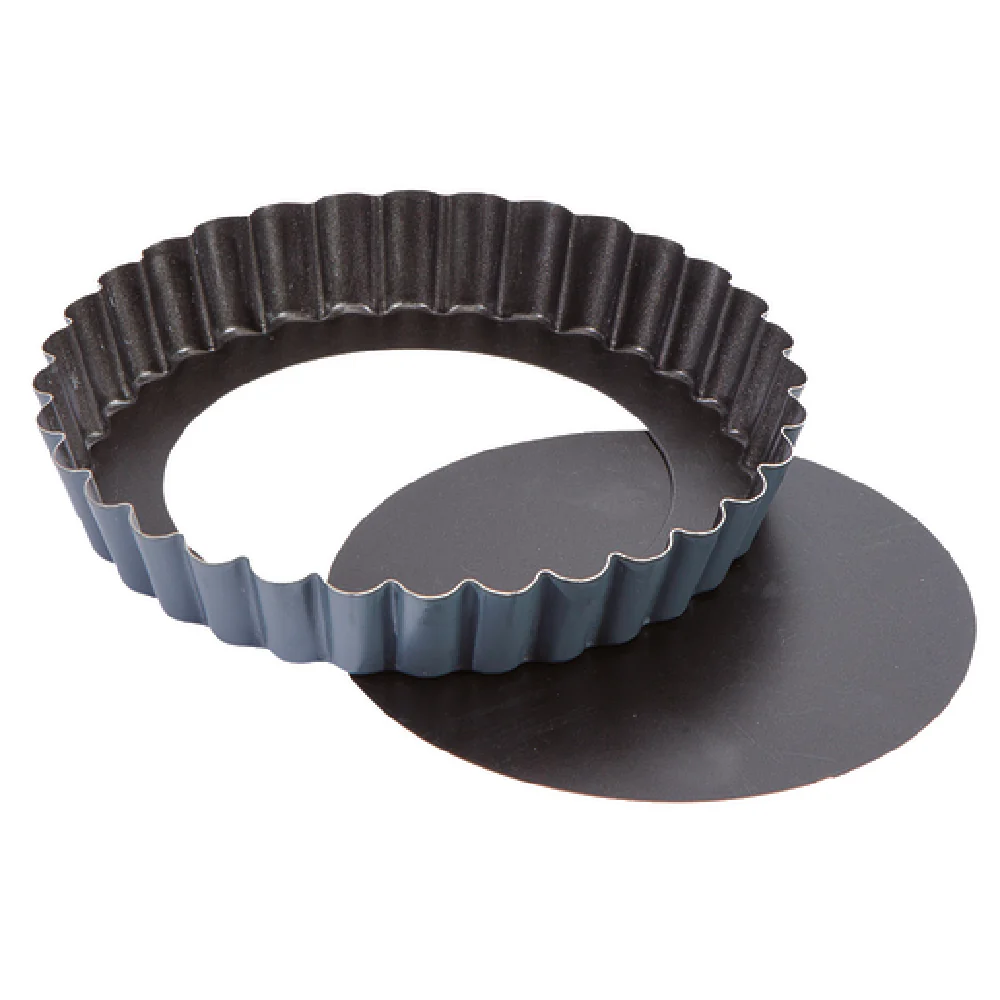 Matfer 331685 11 Inch Exopan Tartlet Mold Round Fluted Non-Stick Steel