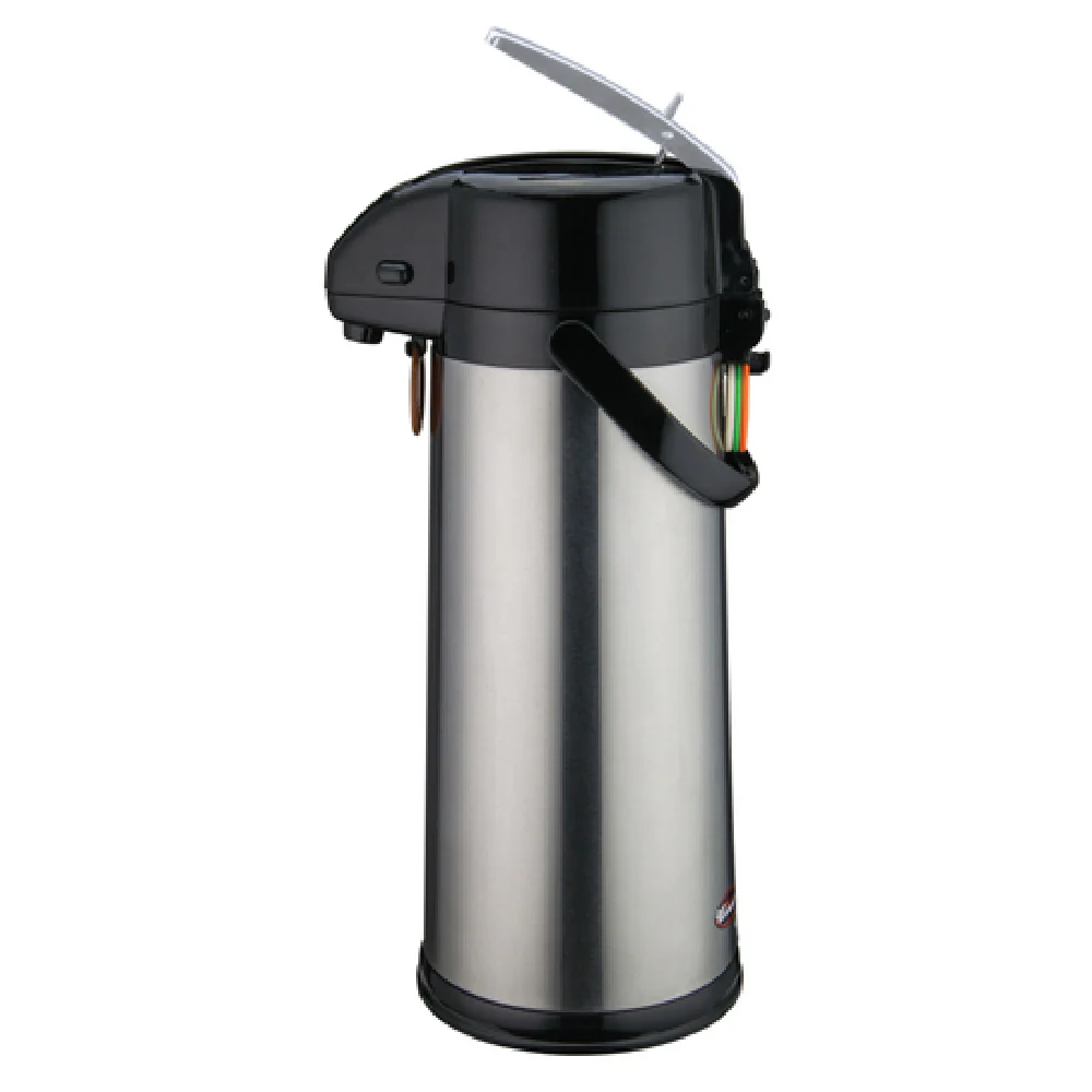 Winco AP-835 3.0 Liter Airpot Glass Liner Lever-Top Stainless Steel with Tags Winco AP-835 3.0 Liter Airpot Glass Liner Lever-Top Stainless Steel with Tags