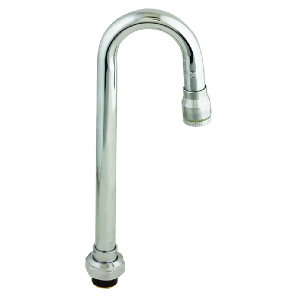 T&S Brass 132X Gooseneck Swivel Nozzle 9 Inch Low Lead Chrome-Plated Brass