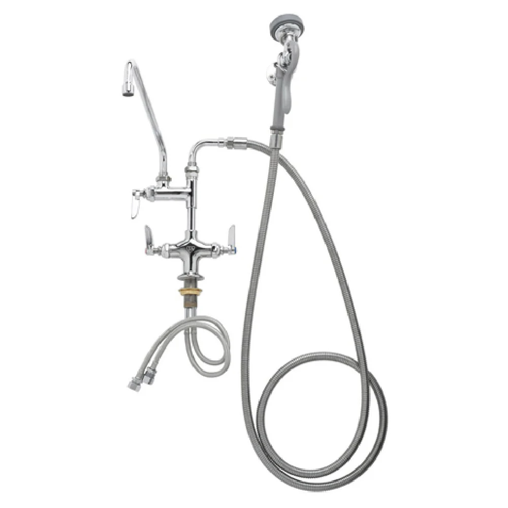 T&S Brass B-0179 Single Hole Pre-Rinse Unit with Double Joint Nozzle