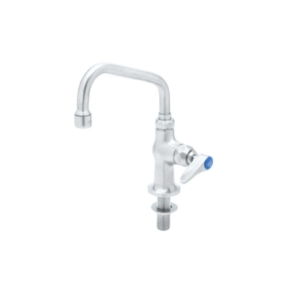 T&S Brass S-0207 3.31 Inch Deck Mount Faucet with 6 Inch Swing Nozzle Stainless Steel