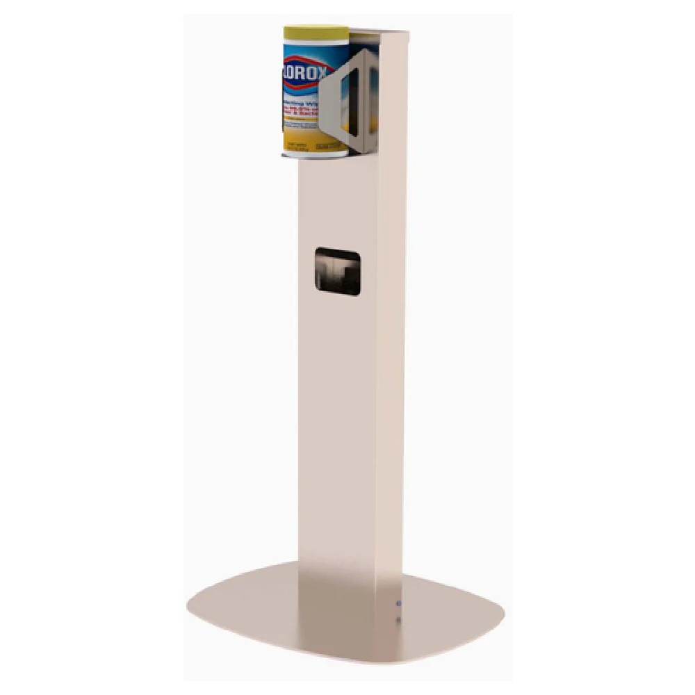 Lakeside 158888 20 Inch Wipe Dispensing Stand with Integrated Waste Bin