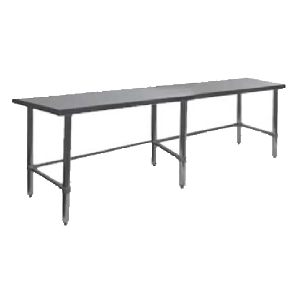 GSW USA WT-P2496B 96 Inch Premium Work Table 16 Gauge Stainless Steel Top with Adjustable Feet