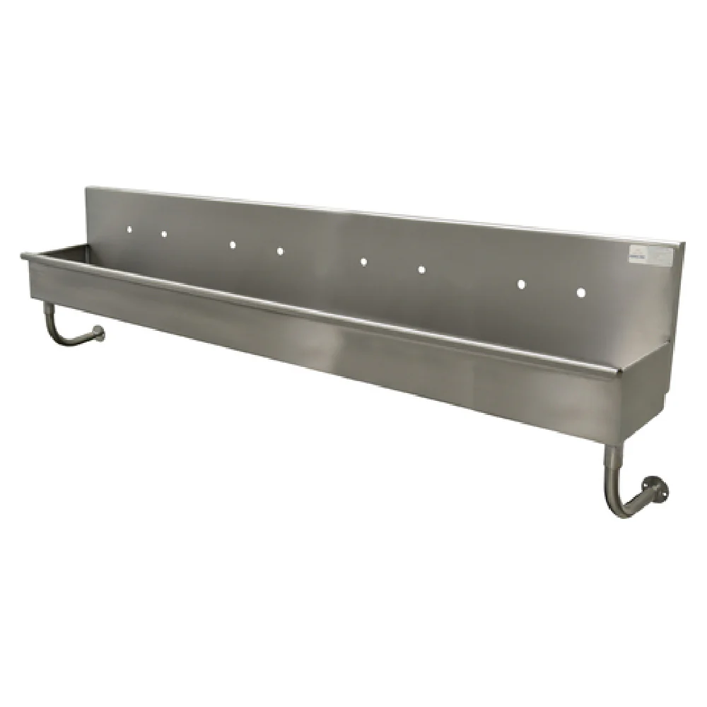 Advance Tabco 19-18-96 96 Inch Multiwash Hand Sink Wall Mounted Stainless Steel Advance Tabco 19-18-96 96 Inch Multiwash Hand Sink Wall Mounted Stainless Steel