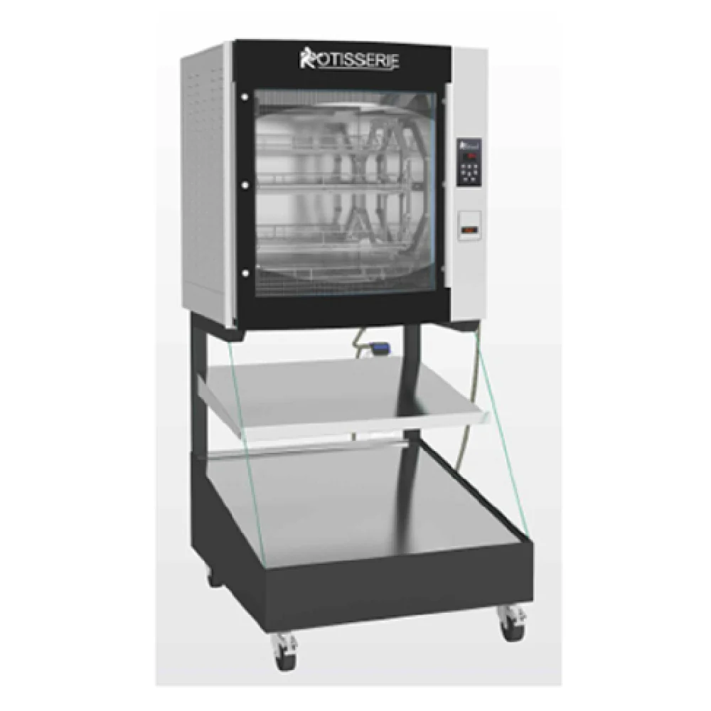 Rotisol 8.520I2LSP8 35 Inch Electric Rotisserie with 8 Baskets and Heated Shelves