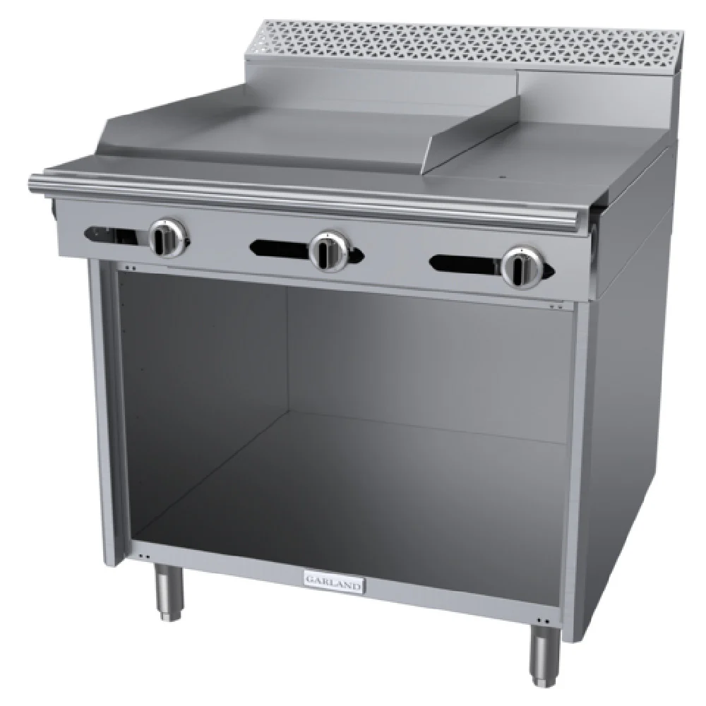 Garland C36-3S 36 Inch Heavy Duty Gas Range 1 Inch Steel Griddle 85000 BTU