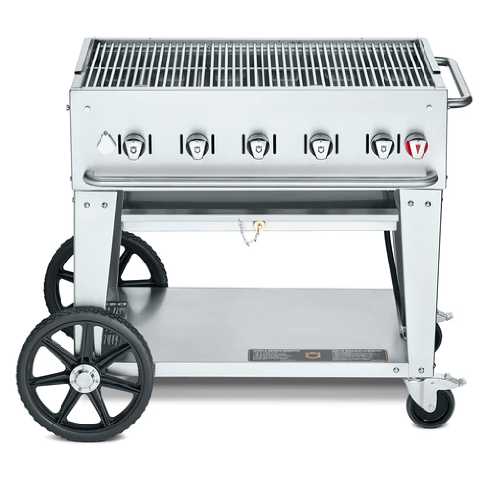 Crown Verity CV-MCB-36LP 44 Inch Mobile Outdoor Charbroiler with 5 Burners Gas Crown Verity CV-MCB-36LP 44 Inch Mobile Outdoor Charbroiler with 5 Burners Gas