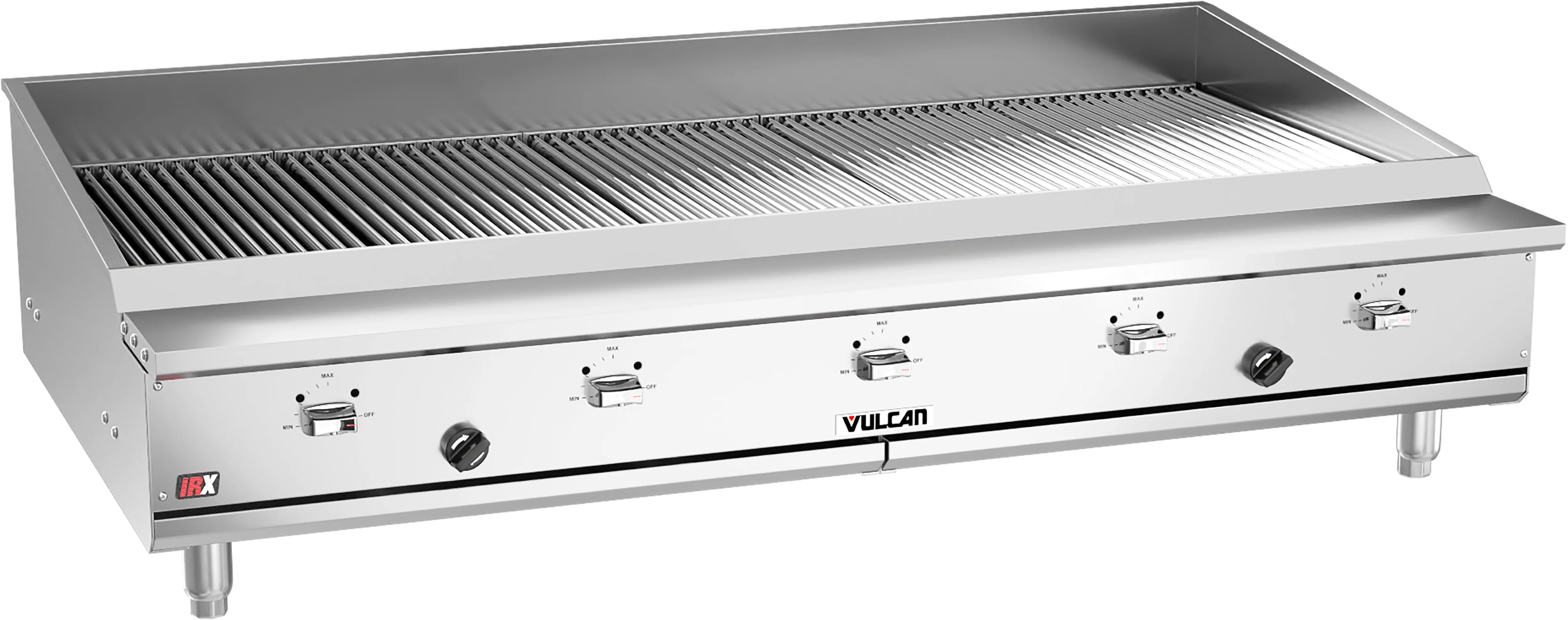 Vulcan VTEC60_NAT 58-1/2 Inch Infrared Charbroiler Gas Stainless Steel 5 Burners 110000 BTU Vulcan VTEC60_NAT 58-1/2 Inch Infrared Charbroiler Gas Stainless Steel 5 Burners 110000 BTU